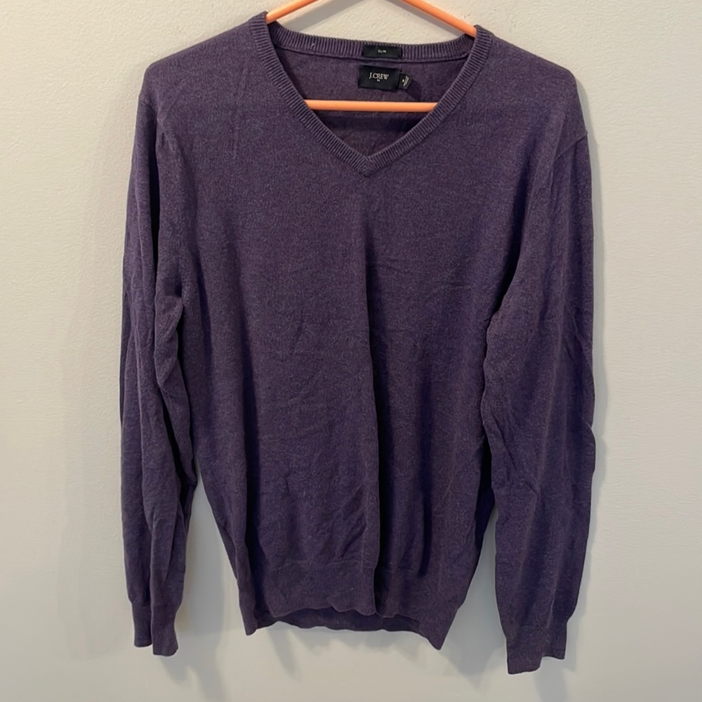 Slim Fit J Crew V Neck Sweater - 100% Cotton. EUC